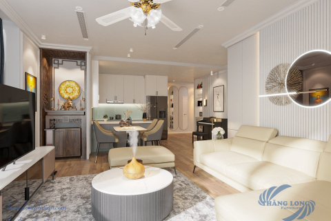 Thiết kế thi công căn hộ 3 ngủ tại The Nine, số 9 Phạm Văn Đồng, HN